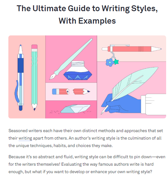 Grammarly lets you define your writing style